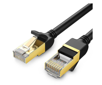 Kabel komputerowy UGREEN Okrągły kabel sieciowy NW107 Ethernet RJ45 Cat.7 STP 3m czar